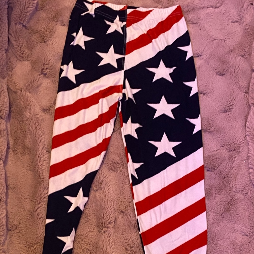 american flag leggings